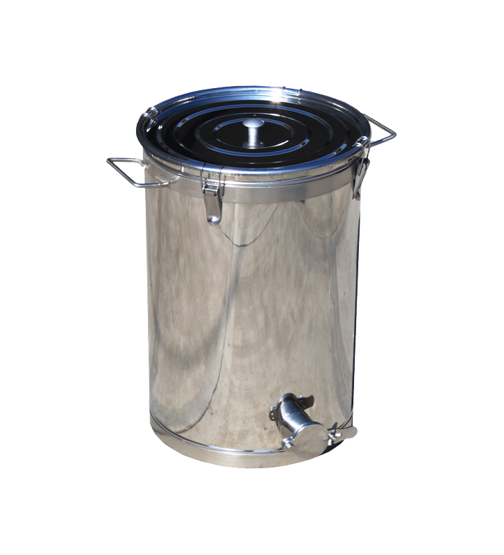 Bucket for honey Stainless steel 57L-80KG with Stainless steel valve and buckle